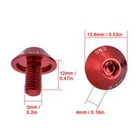 GUB G 510 2 vnt. M5 * 12 mm Dviračio Vandens Butelio Laikiklio Tvirtinimo Varžtai Red