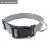 Reflective Adjustable Large Dog Collar - Non-Choke Design XS (2.0cm Width, Adjusts 25-35cm) pilka spalva