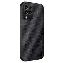 For Samsung Galaxy M33 For Magsafe Magnetic Phone Case for Samsung Galaxy M33 Wireless Charging Carbon Fibre Shockproof Cover For Galaxy M33 5G juoda