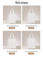Custom Logo Cotton Canvas Tote Bag with Printed Design for Advertising and Gifts Extra Small 25*20 cm balta