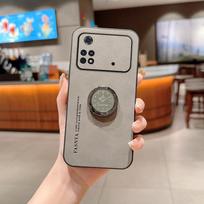 Dėklas Xiaomi Poco M4 Pro 4G su magnetiniu laikikliu žiedu, dėklas telefonui Poko Little M 4 4M PocoM4 M4Pro, atsparus smūgiams, odinis galinis dangtelis For Poco M4 Pro 4G
