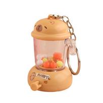 Vaikams skirta rankinė sulčiaspaudė Gashapon raktų pakabukas Imitacinis sulčiaspaudės žaislas su besisukančiais rutuliukais Mini kuprinės pakabukas berniukams ir mergaitėms ruda