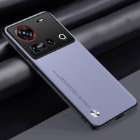 For Nubia Z70 Ultra 5G Case Luxury PU Leather Phone Case For ZTE Nubia Z70 Ultra Back Cover Silicone Shockproof Full Protection For Nubia Z70 Ultra šviesiai violetinė spalva