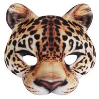 Leopardo kaukė Helovinas Pusės veido juokinga kaukė Leopardo Cosplay Karnavalo kaukė Kostiumų vakarėlis Moterys Cosplay kaukė Maskarado vakarui 1 geltona