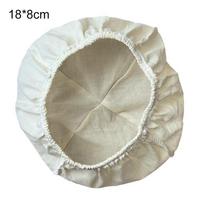 Klasikinis apvalus ir ovalus medvilninis dangalas fermentacijos krepšys duonos kepimui 18*18*8cm gray