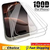 Tempered Glass compatible for IPhone 17 16 15 14 13 11 12 Pro MAX 17Air X XS xsmax XR 6 6s 7 8 Plus 5 5S SE Screen Protector Film iPhone 12/12Pro balta