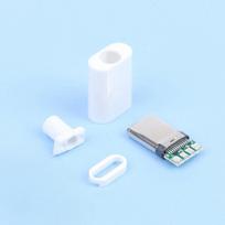 2 komplektai Type-C Mirco Usb 3.1 didelės srovės greito įkrovimo jungtis kištukas vyriškas DIY remonto priedai balta