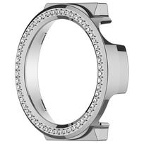 Apsauginis dėklas Huawei Watch GT5 Pro 42mm, PC, su įdėtais deimantais, Apsauginis buferio rėmo korpusas, Dėklai, Aksesuarai sidabras