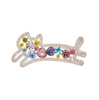 Fashion Cute Crystal Animal Cat Brooch for Women Clothing Coat Accessries Gifts