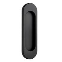 Self-Stick Oval Sliding Door Alloy Instant Stick-on Door Pull Aluminum Handle Sliding Barn Doors juoda