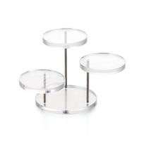 Šventės dekoracijų laikiklis Torto įrankiai Papuošalų organizatorius Laikymo lentyna Cupcake stovas Akrilinis vitrinos stovas 3-Tray(Black)