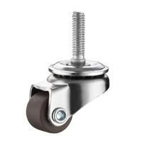 4 vnt. 0,5 colio maži ratukai žemi baldų ratukai stabilūs mini ratukai baldams Rubber M4x15mm type 2