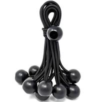 Pack Shock Elastic Ties Fixing Securing Bungee Cord Loop Cord Elastic Rope Black Ball Bungee 10PCS