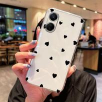 Telefono dėklas Xiaomi Redmi 13C 13 12 10 12C Mielas Meilės Širdelės tpu Skaidrus NeGeltonuojantis Silikoninis Dangtelis Redmi 13C 5G Redmi 13C 4G balta