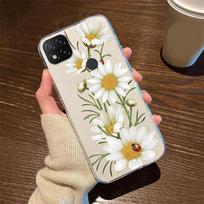 Skaidrus For Xiaomi Redmi 9C 9 9A 9T 10A Dangtelis Silikoninis Rožės Gėlės Aliejinė Tapyba Levandų Telefono Dėklas For Redmi9C NFC Redmi9C balta