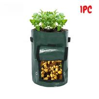 Bulvių auginimo maišai, Bulvių sodintuvai su atvartu ir rankenomis, Daržovių sodo sodinimo maišai svogūnams, vaisiams, pomidorams, morkoms 3 Gallon