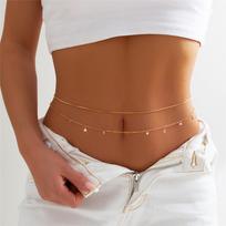9 Stiliai Boho Cirkonio Žvaigždės Mėnulio Pakabukas Juosmens Pilvo Diržas Grandinėlė Moterims Vasaros Bikini Y2K Aksesuarai Rave Kūno Papuošalai brown
