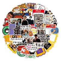 50-Pack 'Friends' TV Show Graffiti Stickers for Phones, Luggage, Laptops, and Gifts
