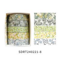 Spring Flower Romance Washi Tape - DIY Journal & Decorative Stickers, Self-Adhesive