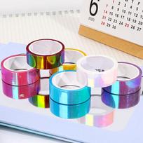 Vibrant Laser Gradient Waterproof Tape for Journals & Collages balta