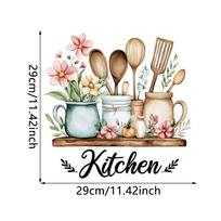 Lipnios Vandeniui Atsparios Animacinės Virtuvės Sienų Lipdukai Viryklės Zonai Namų Dekoras 29x29cm įvairiaspalvis