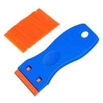 Razor Blade Scraper Plastics Scraper with Replacement Blades Sticky Removal Tool 1