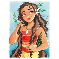 Disney deimantinė tapyba Moana akvarelės stiliumi gydanti iliustracija mozaikos menas pasidaryk pats kryžiaus dygsnio siuvinėjimo rinkinys pilnas deimantų namų dekoras dovana Round 20x30cm beige