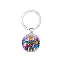 Roblox Activity Character Keychain Glass Dome Key Ring Gamer Attachment Designed For Activity Fans Children Adults Collectible Holiday Present 2.5cm