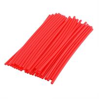 36pcs Wheel Spoke Protector Motocross Rims Skins Off Road Motorcycle Guard Wraps Kit Green Red red