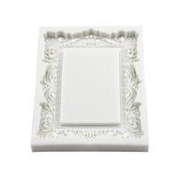 European Style Picture Frame Shape Candy Sugar Craft Paste Mold Silicone Mold Household Candle Molds DIY Handmade Gift S