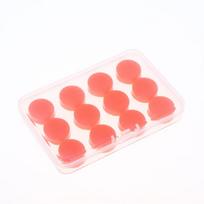 12Pcs Reusable Silicone Wax Earplugs Silicone Ear Plug Swimming Moldable Earplugs Noise Reduction Cancelling Sleeping Protection oranžinė