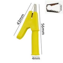 Insulated Alligator Test Clips with 4mm Socket geltona spalva