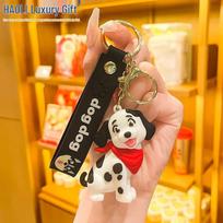 Cute Cartoon Dalmatian Corgi Husky Puppy Keychain for Couples - Gift Pendant for Backpack or Bag