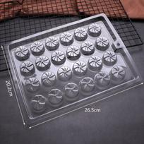 Transparent Pet Chocolate Mold Jelly Candy Ice Cube Love Square Round Flower Creative Kitchen Dessert Pastry Diy Baking Tool Circular