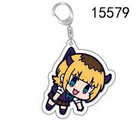 Oshi no Ko Keychain: Hoshino Ai, Ruby, Rumie Fan-made Q Version Characters Ornament. 5.5 cm
