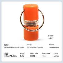 LED Pet Safety Night Light Pendant - Anti-Lost Flashing Accessory for Dogs & Cats Orange