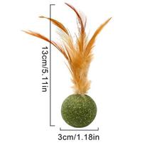 Catnip Ball Feather Cat Toy Ball Feather Cat Tooth Cleaning Cat Toy Catnip Ball Interactive Chew Catnip Pet Supplies CHINA