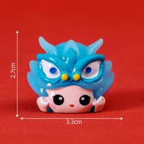 Adorable Year Of The Dragon Resin Figurine Cute Cartoon Desk Decor In Multiple Colors mėlyna