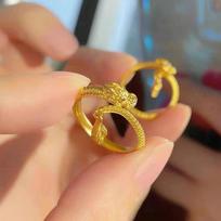 Waterproof Cool Trendy Dragon Opening Adjustable Tail Ring Unisex  Finger Rings For Women Men  Year Jewelry Gifts as the picture