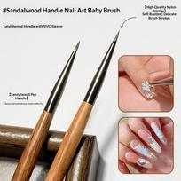 Sandalwood Nail Art Detailing Pen Fine Painting Brush for Carving Outlining  for Acrylic Gel Nail Designs in Salons one size