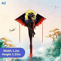 Ripstop Nylon Delta Dragon Kites for Kids Durable Outdoor Flying Toy for Family Beach Picnics and Birthday Party Activities A2