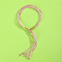 Five-Color Dragon Boat Festival Tassel Rope Pendant – Baby Pink & Multi-Thread Gourd Design for Peace and Health