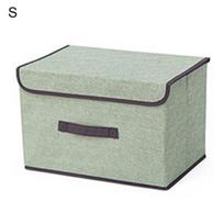 Clothes Large Capacity Box Fabric Anti-deform Dust-proof Non-woven Clothing Organizer Box for Home S šviesiai žalios spalvos