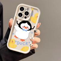 Fun Braided Yellow Duck for iPhone17PorMax Phone Case 14 Apple 13 Funny 12/15 apple 15
