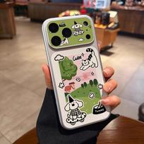 ins wind kitten puppy suitable for Apple 16ProMax large window mobile phone case 15/14 all-inclusive 17 advanced tide case Apple 11