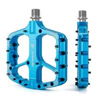 GEWAGE Ultralight Bicycle Pedals Nylon Flat Platform Anti-Slip MTB Road Bike Pedals with Sealed Bearings dangaus mėlyna spalva