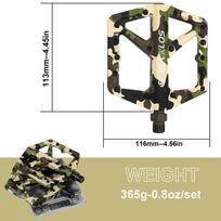 BUCKLOS Bicycle Pedal Ultralight Nylon Bike Flat Pedal Widen Flatform Road Mountain Bike Pedals Non-slip MTB Pedals kamufliažas
