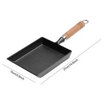 Cast Iron Egg Frying Pan Non-Stick Japanese Omelette Pan Thickened Cooking Pots Saucepan Rectangle Compact Tamagoyaki Fried Pot