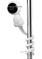 Lanksti kameros laikiklio ir karnizo tvirtinimo detalė Foscam, Xiaomi, Huawei, TP-LINK kameroms Black white