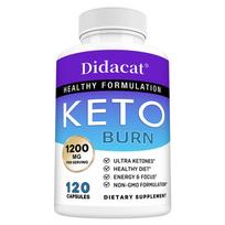 Keto Burn 1200mg, 120 kapsulių Ultra ketonų papildas sveikos mitybos palaikymui 120PCS